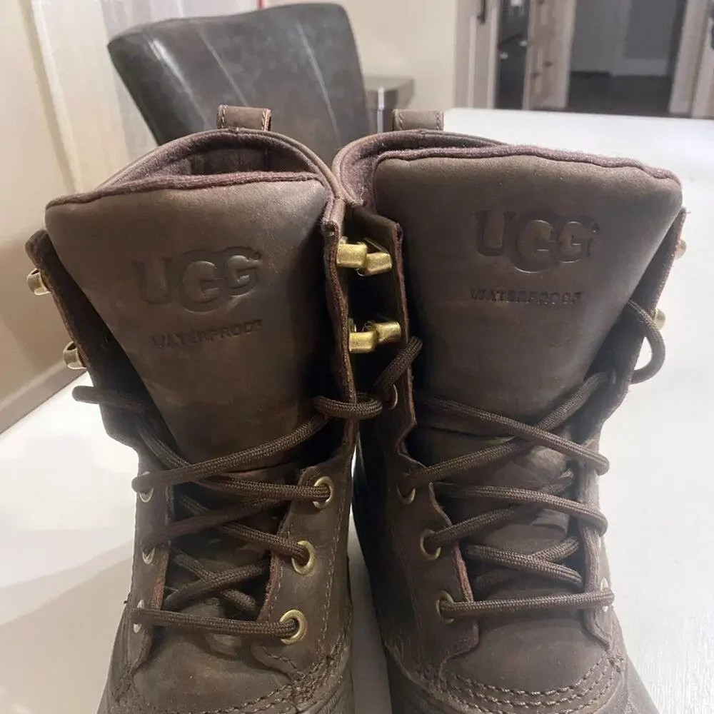 Ugg Australia Men's Rain Boot Stout Brown Yucca Waterproof 1015382 Size 9